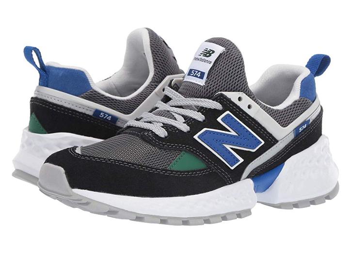 New Balance Kids Gs574v2 (big Kid) (black/uv Blue) Boys Shoes