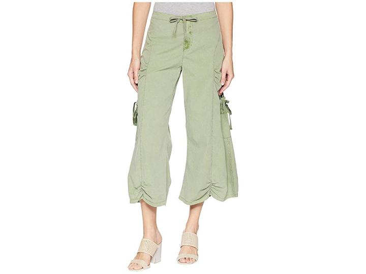 Xcvi Cargo Gaucho Crop (light Olive) Women's Capri