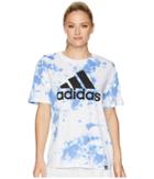Adidas Badge Of Sport Gtp Boyfriend Tee (white/hi-res Blue) Women's T Shirt