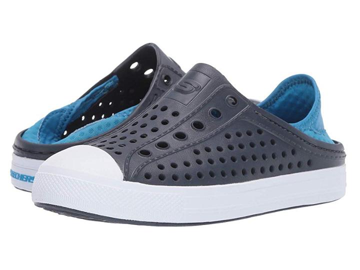 Skechers Kids Guzman Steps Aqua Surge (little Kid/big Kid) (navy/blue) Boy's Shoes