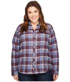 Columbia Plus Size Simply Puttm Ii Flannel Shirt (dusty Purple Open Ground Plaid) Women's Long Sleeve Button Up