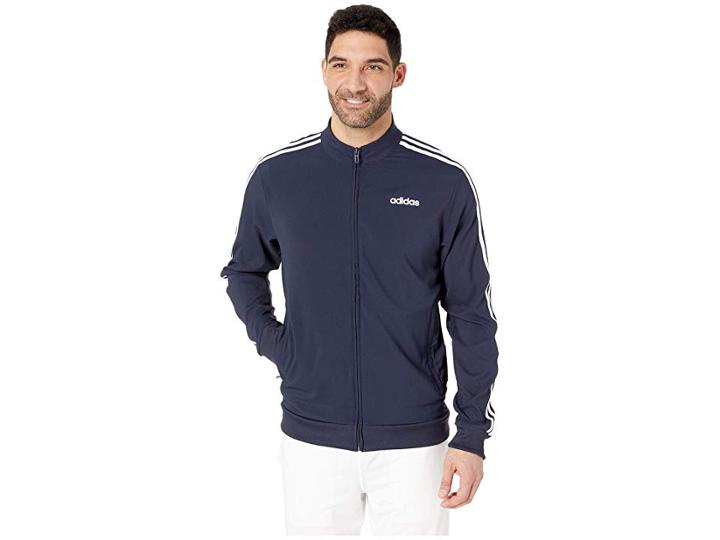 Adidas Essentials 3-stripe Woven Jacket (legend Ink/white) Men's Coat