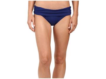 Athena Cabana Solids Lani Banded Bikini Bottom (navy) Women's Swimwear