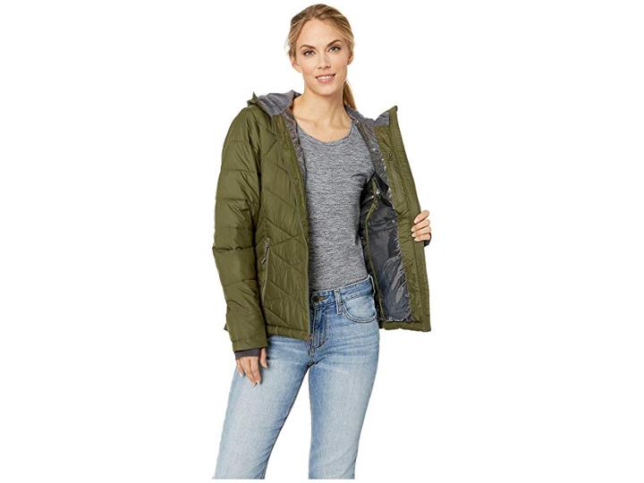 Columbia Heavenly Hooded Jacket (nori) Women's Coat
