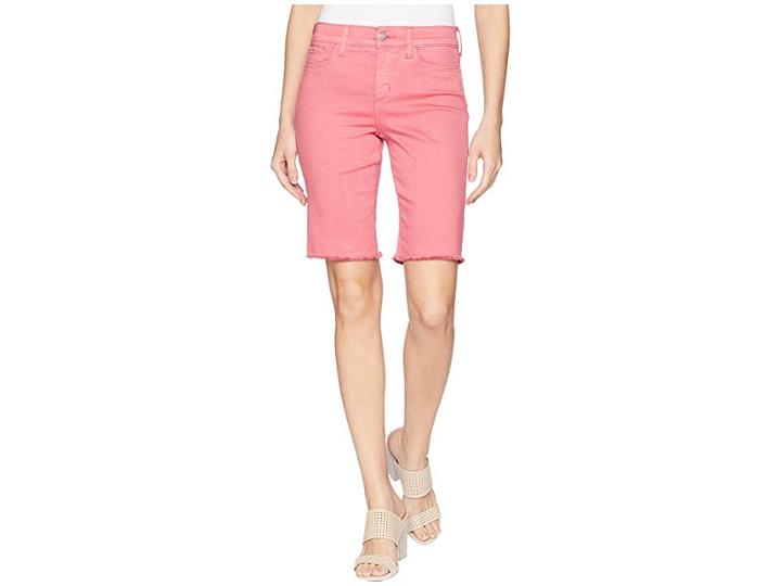 Nydj Briella Shorts W/ Fray Hem In Begonia (begonia) Women's Shorts