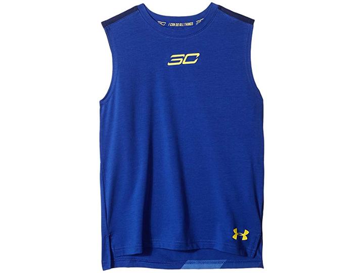 Under Armour Kids Sc30 Tank Top (big Kids) (royal/taxi) Boy's Sleeveless