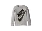 Nike Kids Jumbo Futura Long Sleeve Tee (little Kids) (dark Grey Heather) Boy's Clothing