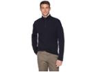 Perry Ellis Cotton Stretch 1/2 Zip (black) Men's Long Sleeve Pullover