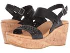 Kork-ease Austin Braid (black Full Grain) Women's Wedge Shoes