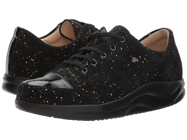 Finn Comfort Ikebukuro (nerogold/black Duchy/patent) Women's Lace Up Casual Shoes