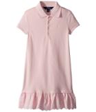 Polo Ralph Lauren Kids Eyelet-hem Stretch Polo Dress (little Kids) (hint Of Pink) Girl's Dress
