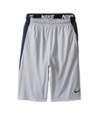 Nike Kids Dry Fly Shorts (little Kids/big Kids) (wolf Grey/obsidian/black/black) Boy's Shorts