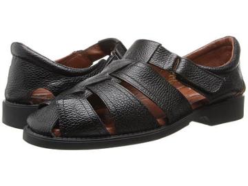 Fitzwell Sal (black Leather) Men's Sandals