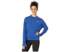 Nike Thermasphere Element 2.0 Crew Top (blue Void/heather/reflective Silver) Women's Long Sleeve Pullover