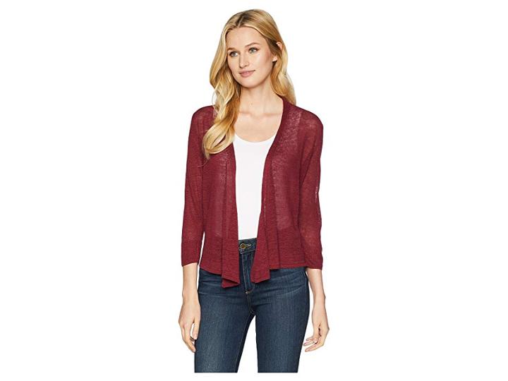 Nic+zoe 4 Way Lightweight Cardy (raisin) Women's Sweater