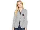 Lauren Ralph Lauren Monogram Blazer (mascarpone Cream/polo Black) Women's Jacket