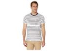 U.s. Polo Assn. Thin Stripe Crew Neck Tee (white) Men's Clothing