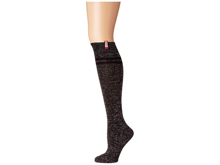 Hunter Original Aurora Borealis Stripe Knee High Knit Sock (zinc) Knee High Socks Shoes