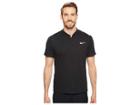 Nike Court Dry Advantage Solid Tennis Polo (black/black/black) Men's Short Sleeve Pullover