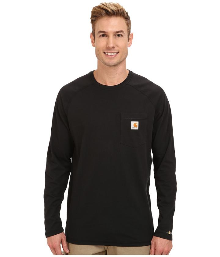 Carhartt Force(r) Cotton Delmont Long-sleeve T-shirt (black) Men's T Shirt