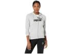 Puma Essential Logo Hooded Jacket (light Gray Heather) Women's Coat