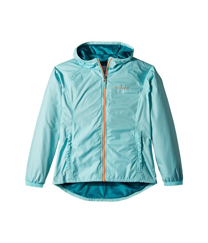 Columbia Kids Ethan Pondtm Jacket (little Kids/big Kids) (candy Mint/emerald Sea) Girl's Coat