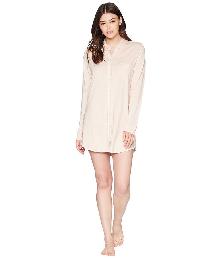 Skin Sleep Shirt (cafe Creme/white) Women's Pajama