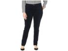 Lauren Ralph Lauren Plus Size Premier Straight Corduroy Jeans (polo Black) Women's Jeans
