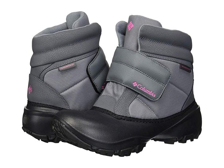 Columbia Kids Rope Towtm Krusher (toddler/little Kid/big Kid) (grey Ash/camellia Rose) Girls Shoes
