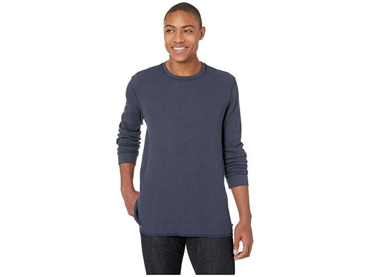 Ag Adriano Goldschmied Kipp Long Sleeve Thermal Crew (blue Vault) Men's Clothing