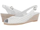 Sesto Meucci Mantie (white Nappa/white Patent/beige/silver Rope) Women's Sandals