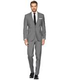 Kenneth Cole Reaction Stretch Slim Fit Window Pane Suit (mid Grey) Men's Suits Sets