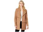 Anne Klein Wing Collar Cardi Jacket W/ Zips (vicuna) Women's Sweater