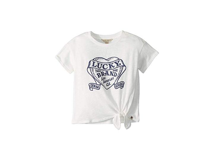 Lucky Brand Kids Livia Graphic Tee (little Kids) (whisper White) Girl's T Shirt