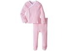 Ralph Lauren Baby Yarn-dyed Stripe Kimono Two-piece Pants Set (infant) (paisley Pink Multi) Girl's Active Sets