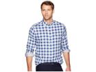 Nautica Long Sleeve Wear To Work Medium Plaid Woven Shirt (bright White) Men's Clothing