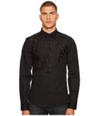 Versace Jeans Applique Button Down (black) Men's Clothing