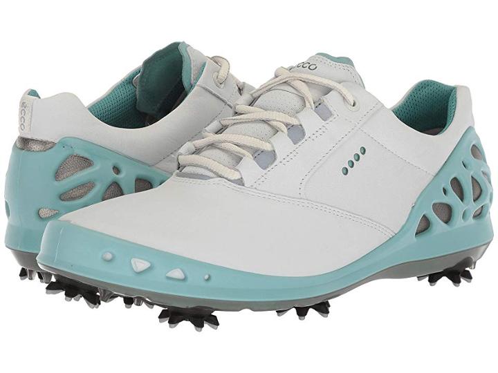 Ecco Golf Cage Gtx (white/aquatic) Women's Golf Shoes