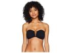 Seafolly Ruched V Wire Bandeau Top (black) Women's Swimwear