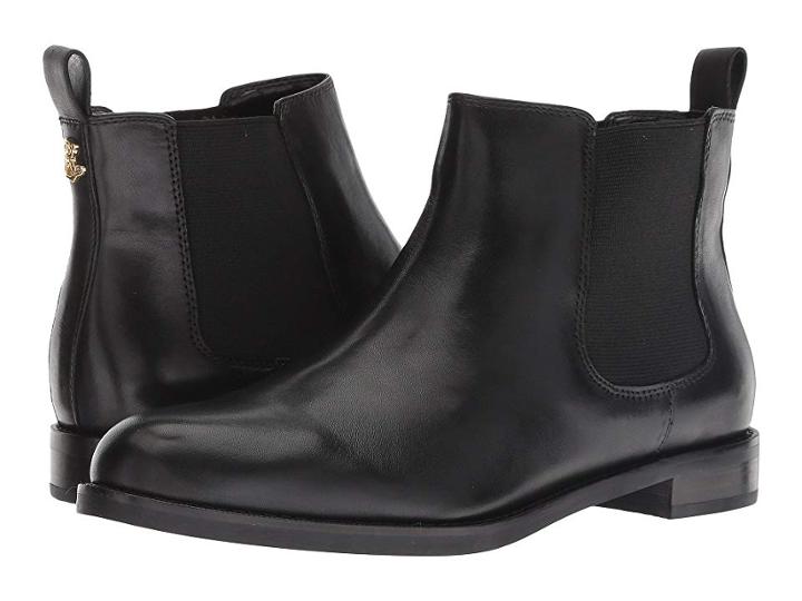 Lauren Ralph Lauren Haana (black Signature Burn Calf) Women's Boots
