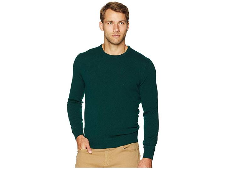 Polo Ralph Lauren Washable Cashmere Crew Neck (college Green) Men's Clothing