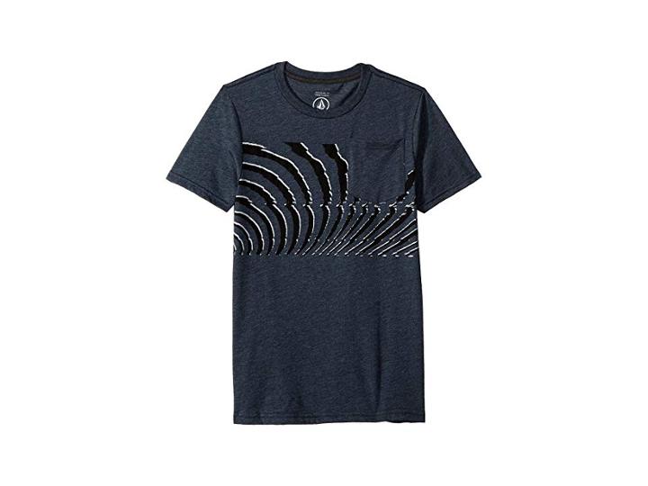 Volcom Kids Macaw Short Sleeve Pocket Tee (big Kids) (navy) Boy's T Shirt