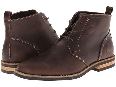 Original Penguin Merle (dark Brown) Men's Lace Up Casual Shoes