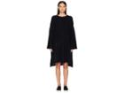 Y's By Yohji Yamamoto Fringe Knit Dress (black) Women's Dress