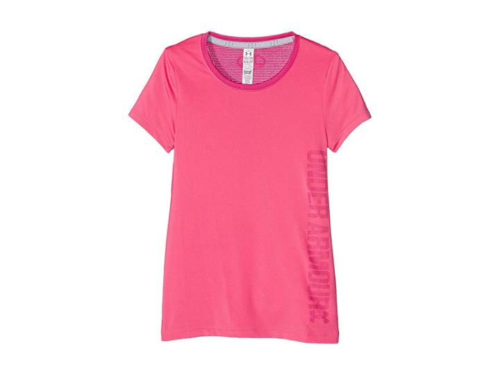 Under Armour Kids Armour Short Sleeve (big Kids) (gala/honeysuckle) Girl's Clothing