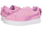 Puma Kids Suede Bow Ac (little Kid/big Kid) (orchid/orchid) Girl's Shoes