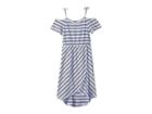 Tommy Hilfiger Kids Yarn-dye Stripe Maxi Dress (big Kids) (white) Girl's Dress