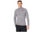 Nike Pro Therma Top Long Sleeve Mock (gunsmoke/gunsmoke/black) Men's Clothing