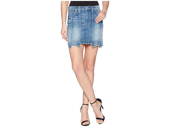 Hudson Jeans Weekender Step Hem Jean Skirt In Frenzy (frenzy) Women's Skirt