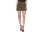 1.state Flat Front Shorts W/ Lace-up Waist Detail (olive Tree) Women's Shorts